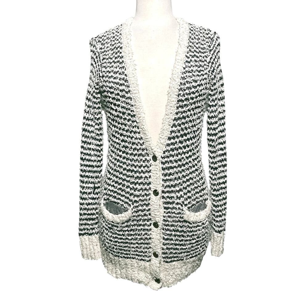RAG & BONE Women’s Preppy Striped Eyelash Knit Longline Cardigan XS